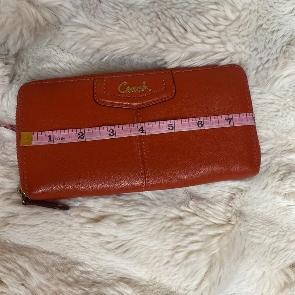 COACH ASHLEY LEATHER ZIP AROUND WALLET - Picture 3 of 12